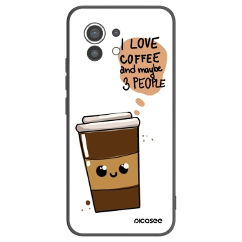 Picasee fekete szilikon tok az alábbi mobiltelefonokra Xiaomi Mi 11 - Cute coffee