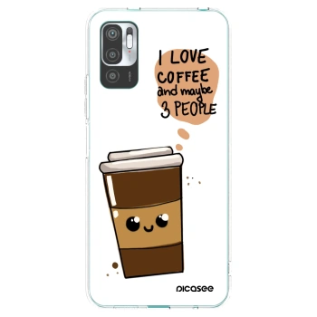 Picasee átlátszó szilikon tok az alábbi mobiltelefonokra Xiaomi Redmi Note 10 5G - Cute coffee