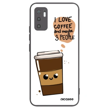 Picasee fekete szilikon tok az alábbi mobiltelefonokra Xiaomi Redmi Note 10 5G - Cute coffee