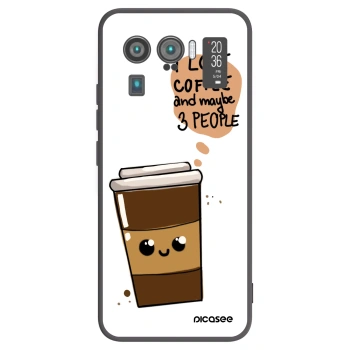 Picasee fekete szilikon tok az alábbi mobiltelefonokra Xiaomi Mi 11 Ultra - Cute coffee
