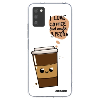 Picasee átlátszó szilikon tok az alábbi mobiltelefonokra Samsung Galaxy A02s A025G - Cute coffee