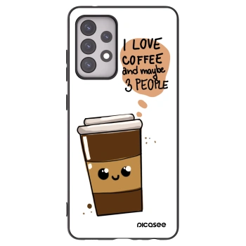 Picasee fekete szilikon tok az alábbi mobiltelefonokra Samsung Galaxy A52s 5G A528B - Cute coffee