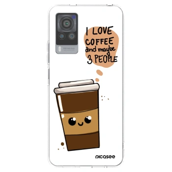 Picasee átlátszó szilikon tok az alábbi mobiltelefonokra Vivo X60 Pro 5G - Cute coffee