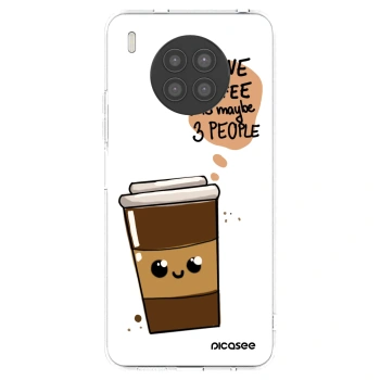 Picasee átlátszó szilikon tok az alábbi mobiltelefonokra Huawei Nova 8i - Cute coffee