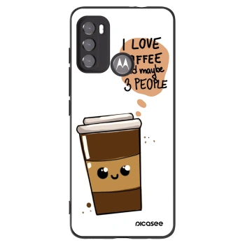Picasee fekete szilikon tok az alábbi mobiltelefonokra Motorola Moto G60 - Cute coffee