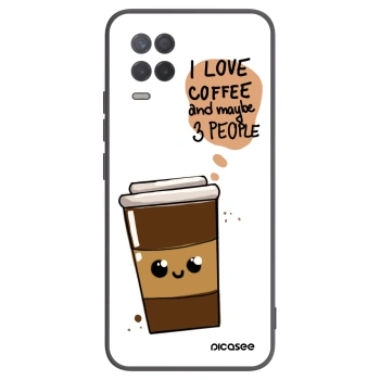 Picasee fekete szilikon tok az alábbi mobiltelefonokra Realme 8 5G - Cute coffee