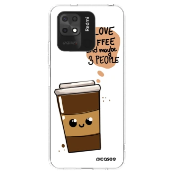 Picasee átlátszó szilikon tok az alábbi mobiltelefonokra Xiaomi Redmi 10C - Cute coffee