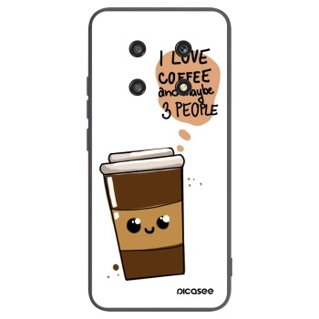 Picasee fekete szilikon tok az alábbi mobiltelefonokra Honor Magic4 Lite 5G - Cute coffee