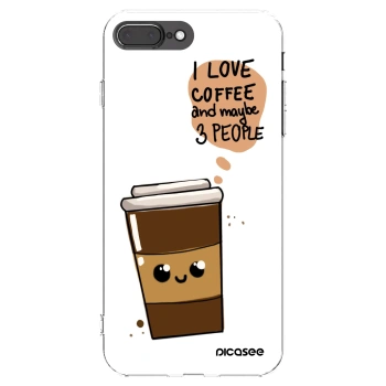 Picasee átlátszó szilikon tok az alábbi mobiltelefonokra Apple iPhone 8 Plus - Cute coffee