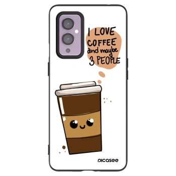 Picasee fekete szilikon tok az alábbi mobiltelefonokra OnePlus 9 - Cute coffee