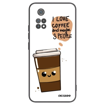 Picasee fekete szilikon tok az alábbi mobiltelefonokra Xiaomi Poco M4 Pro - Cute coffee
