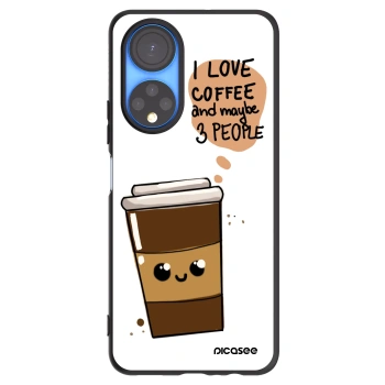 Picasee fekete szilikon tok az alábbi mobiltelefonokra Honor X7 - Cute coffee