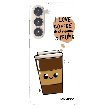 Picasee átlátszó szilikon tok az alábbi mobiltelefonokra Samsung Galaxy S23+ 5G - Cute coffee