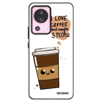 Picasee fekete szilikon tok az alábbi mobiltelefonokra Xiaomi 13 Lite - Cute coffee