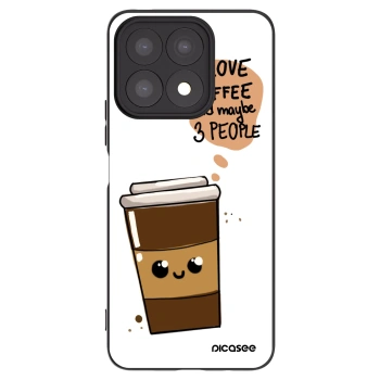 Picasee fekete szilikon tok az alábbi mobiltelefonokra Honor X8a - Cute coffee