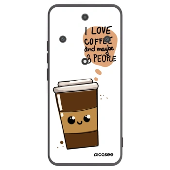 Picasee fekete szilikon tok az alábbi mobiltelefonokra Honor Magic5 Lite 5G - Cute coffee