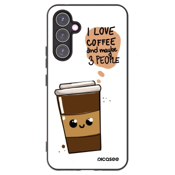 Picasee fekete szilikon tok az alábbi mobiltelefonokra Samsung Galaxy A54 5G A546B - Cute coffee