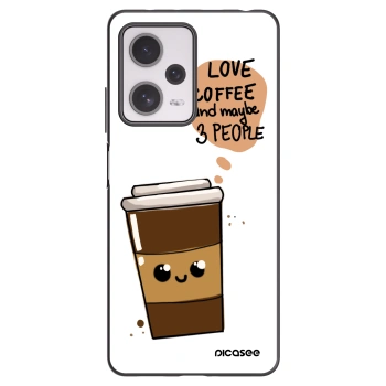 Picasee fekete szilikon tok az alábbi mobiltelefonokra Xiaomi Redmi Note 12 Pro+ 5G - Cute coffee