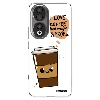 Picasee átlátszó szilikon tok az alábbi mobiltelefonokra Honor 90 5G - Cute coffee