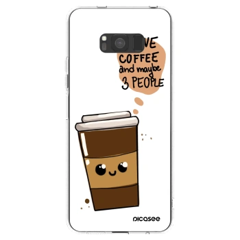Picasee átlátszó szilikon tok az alábbi mobiltelefonokra Samsung Galaxy S8 G950F - Cute coffee