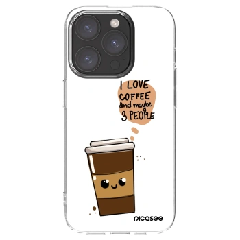 Picasee átlátszó szilikon tok az alábbi mobiltelefonokra Apple iPhone 15 Pro - Cute coffee