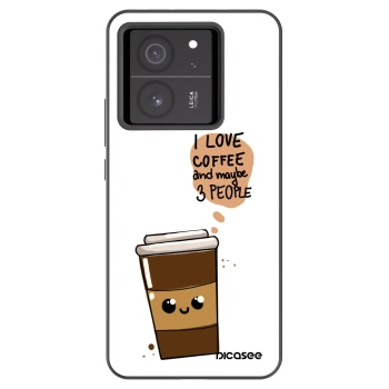 Picasee fekete szilikon tok az alábbi mobiltelefonokra Xiaomi 13T Pro - Cute coffee