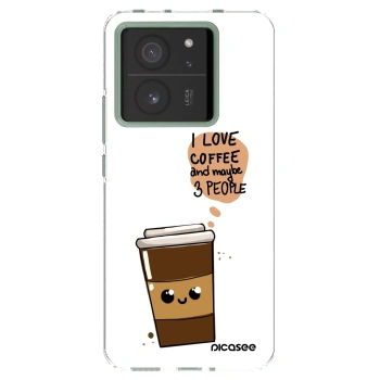 Picasee átlátszó szilikon tok az alábbi mobiltelefonokra Xiaomi 13T Pro - Cute coffee