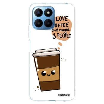 Picasee átlátszó szilikon tok az alábbi mobiltelefonokra Honor 70 Lite - Cute coffee