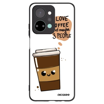 Picasee fekete szilikon tok az alábbi mobiltelefonokra Honor X7a - Cute coffee