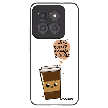 Picasee fekete szilikon tok az alábbi mobiltelefonokra Xiaomi 14 Pro - Cute coffee