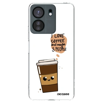 Picasee átlátszó szilikon tok az alábbi mobiltelefonokra Xiaomi Redmi 13C 4G - Cute coffee