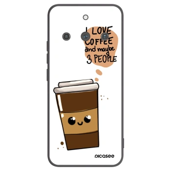 Picasee fekete szilikon tok az alábbi mobiltelefonokra Realme 11 Pro+ - Cute coffee