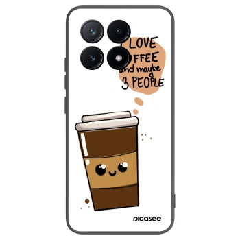 Picasee fekete szilikon tok az alábbi mobiltelefonokra Xiaomi Poco X6 Pro - Cute coffee