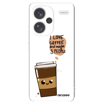 Picasee átlátszó szilikon tok az alábbi mobiltelefonokra Xiaomi Redmi Note 13 Pro+ 5G - Cute coffee