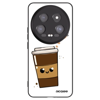 Picasee fekete szilikon tok az alábbi mobiltelefonokra Xiaomi 14 Ultra - Cute coffee