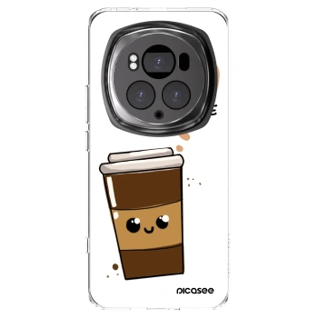 Picasee átlátszó szilikon tok az alábbi mobiltelefonokra Honor Magic6 Pro - Cute coffee