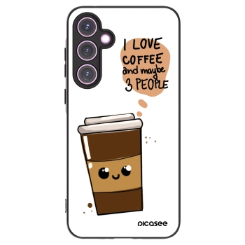 Picasee fekete szilikon tok az alábbi mobiltelefonokra Samsung Galaxy A35 5G A356B - Cute coffee