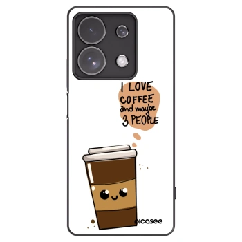 Picasee fekete szilikon tok az alábbi mobiltelefonokra Xiaomi Redmi Note 13 Pro 4G - Cute coffee