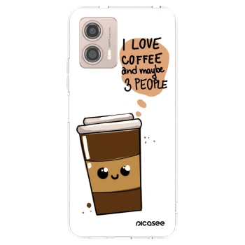 Picasee átlátszó szilikon tok az alábbi mobiltelefonokra Motorola Moto G53 5G - Cute coffee