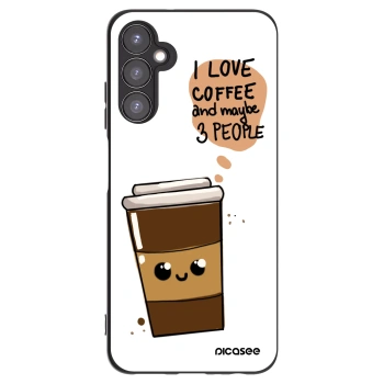 Picasee fekete szilikon tok az alábbi mobiltelefonokra Samsung Galaxy A05s A057G - Cute coffee