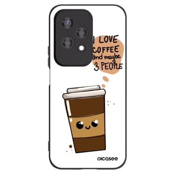 Picasee fekete szilikon tok az alábbi mobiltelefonokra Honor 200 Lite - Cute coffee