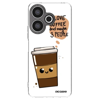 Picasee átlátszó szilikon tok az alábbi mobiltelefonokra Xiaomi Redmi 13 4G - Cute coffee