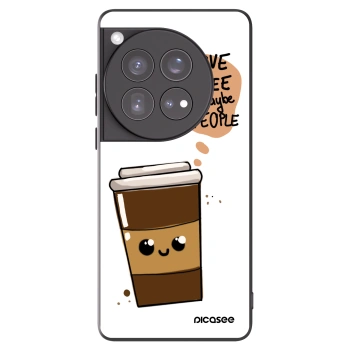 Picasee fekete szilikon tok az alábbi mobiltelefonokra OnePlus 12 5G - Cute coffee