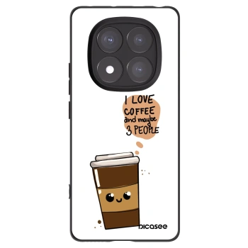 Picasee fekete szilikon tok az alábbi mobiltelefonokra Xiaomi Redmi Note 14 Pro+ 5G - Cute coffee