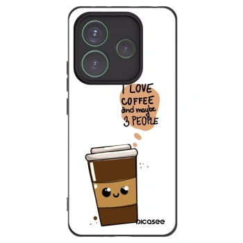Picasee fekete szilikon tok az alábbi mobiltelefonokra Xiaomi Redmi Note 14 5G - Cute coffee