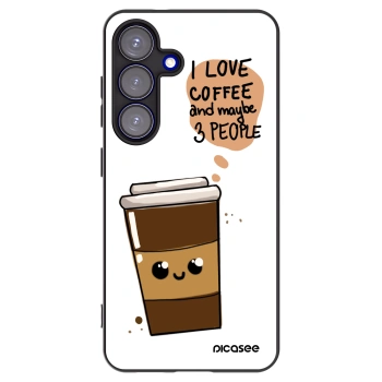 Picasee fekete szilikon tok az alábbi mobiltelefonokra Samsung Galaxy S25 5G - Cute coffee