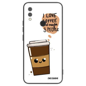 Picasee fekete szilikon tok az alábbi mobiltelefonokra Xiaomi Redmi Note 7 - Cute coffee