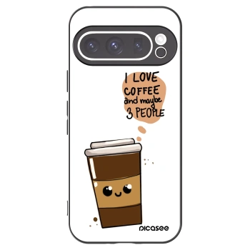 Picasee fekete szilikon tok az alábbi mobiltelefonokra Google Pixel 9 Pro - Cute coffee