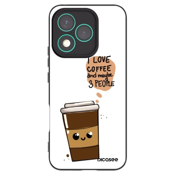 Picasee fekete szilikon tok az alábbi mobiltelefonokra Honor 400 Lite 5G - Cute coffee