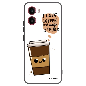 Picasee fekete szilikon tok az alábbi mobiltelefonokra Motorola Moto G05 - Cute coffee